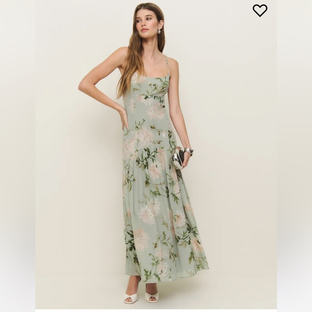 Reformation Catana Floral Georgette Maxi Dress size 6